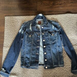 JOE'S JEANS JACKET DENIM WOMEN’S GIOVANNA CLASSIC FADED DISTRESSED Sz XS